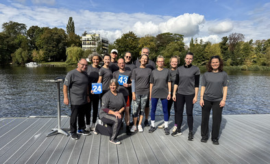 Gruppenfoto vom engagierten Ruderteam
